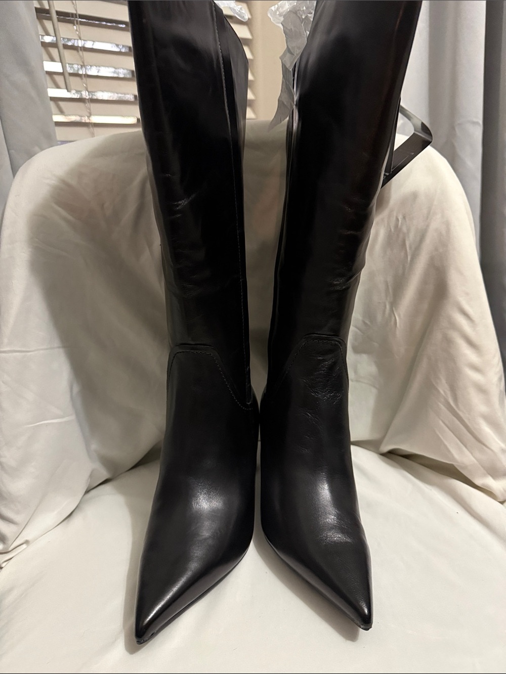 Naturalizer Emily Tall Boots – Black Leather – Size 8.5 XX-Wide Calf 🖤✨